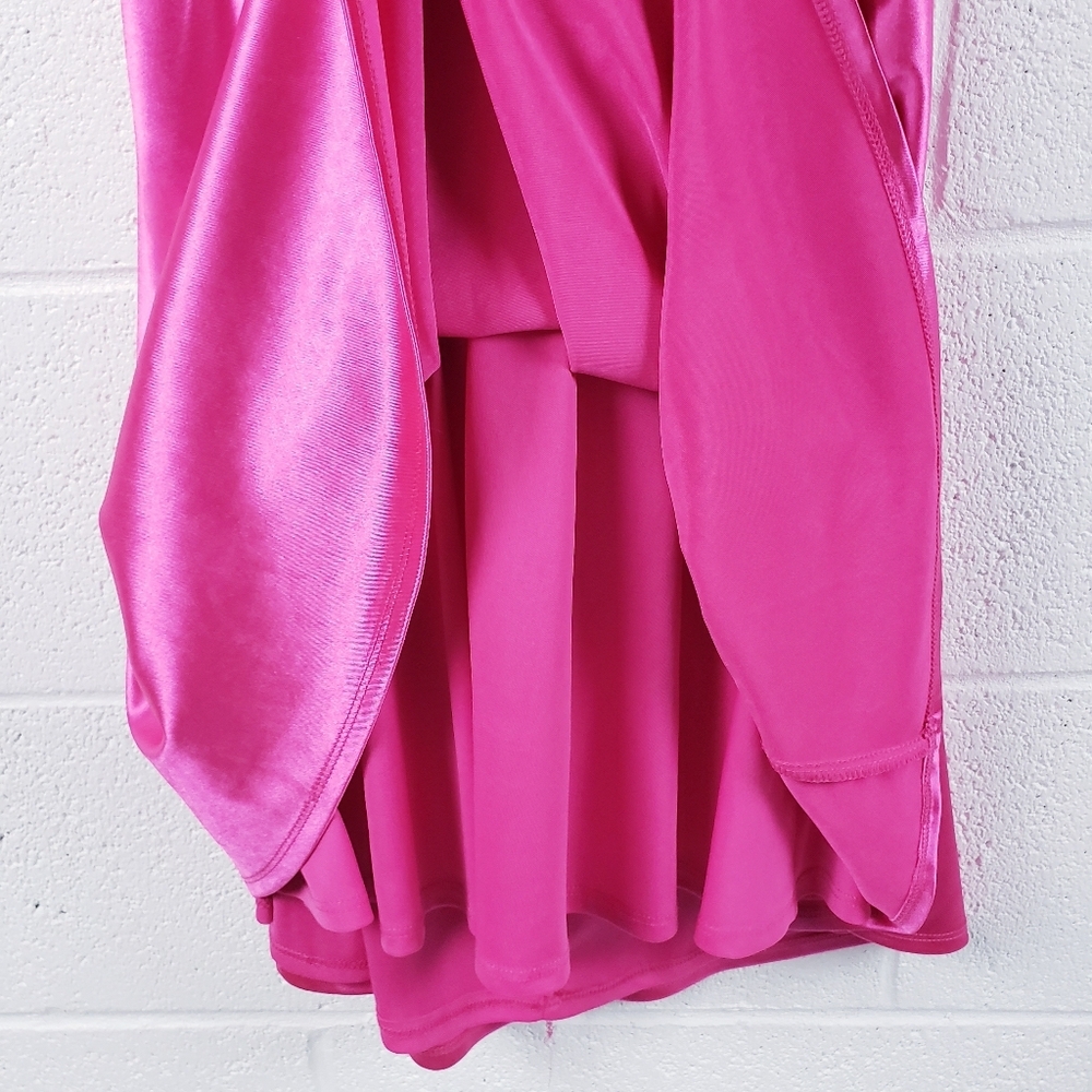 City Studio Junior Size 9 Satin Fit & Flare Homecoming Formal Dress Hot Pink - Picture 7 of 12
